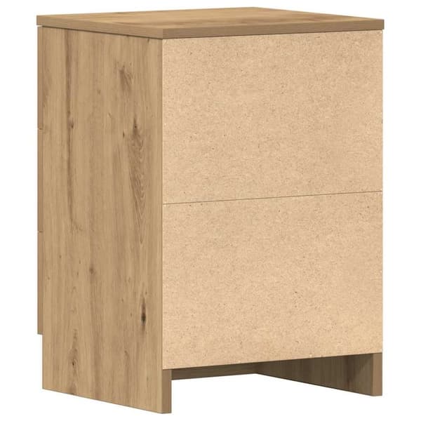 vidaXL Sängbord artisan ek 38x35x55 cm konstruerat trä