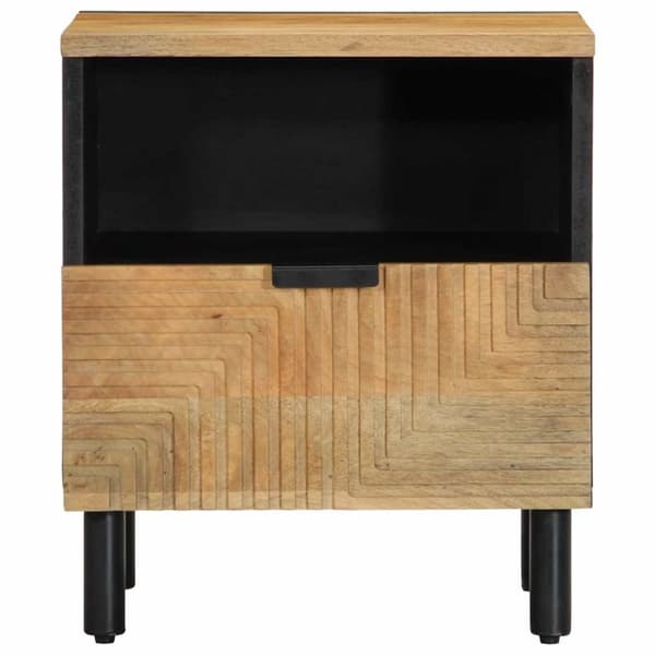 vidaXL Nattbord 2 stk brun 40x33x46 cm heltre mango