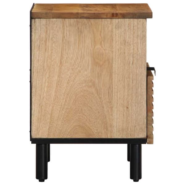 vidaXL Nattbord 2 stk brun 40x33x46 cm heltre mango