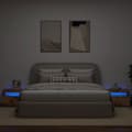 Miniatyrbillede 6 af 11: vidaXL sengeskab med LED-lys Gammelt træ 60x35x40 cm Konstrueret træ
