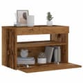 Miniatyrbillede 2 af 11: vidaXL sengeskab med LED-lys Gammelt træ 60x35x40 cm Konstrueret træ