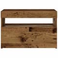 Miniatyrbilde 8 av 11: vidaXL Nattbord med LED-lys gammelt tre 60x35x40 cm konstruert tre