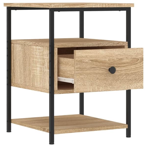 Sängbord 2 st sonoma-ek 40x42x56 cm konstruerat trä
