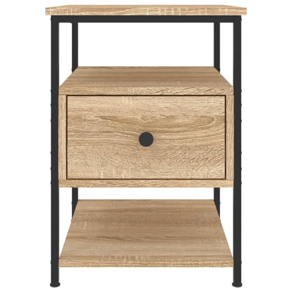 Sängbord 2 st sonoma-ek 40x42x56 cm konstruerat trä