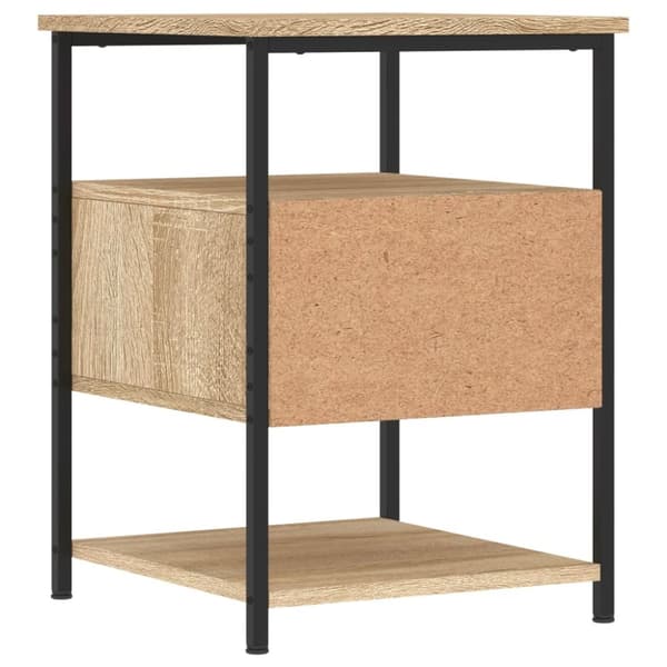 Sängbord 2 st sonoma-ek 40x42x56 cm konstruerat trä