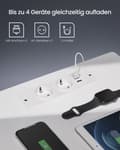 Miniatyrbillede 4 af 8: Sengbord med LED -belysning Modern Wolkwit