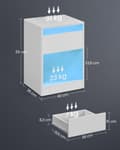 Miniatyrbillede 6 af 8: Sengbord med LED -belysning Modern Wolkwit