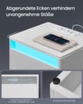 Miniatyrbillede 7 af 8: Sengbord med LED -belysning Modern Wolkwit