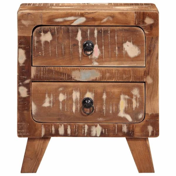 Sängbord 2 st 40x32x46 cm massivt trä återvunnet