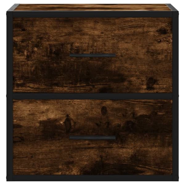 vidaXL Veggmontert nattbord røkt eik 40x31x39,5 cm