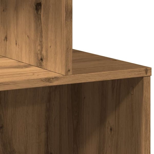 vidaXL Nattbord artisan eik 35x35x55 cm konstruert tre