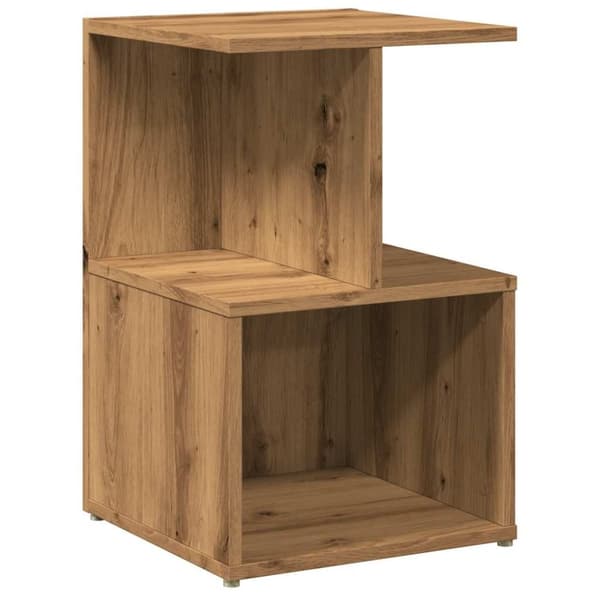 vidaXL Nattbord artisan eik 35x35x55 cm konstruert tre