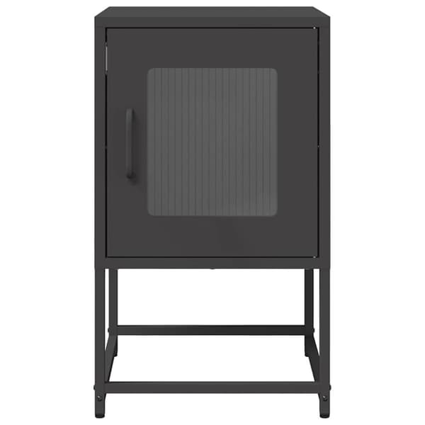 vidaXL sengebord 36x39x60,5 cm koldvalset stål sort