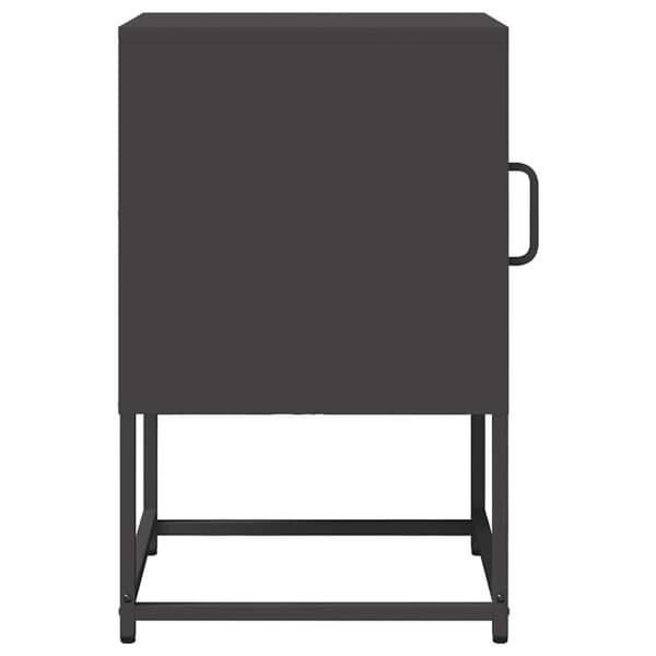 vidaXL sengebord 36x39x60,5 cm koldvalset stål sort