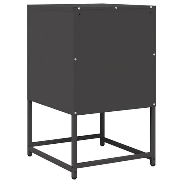 vidaXL sengebord 36x39x60,5 cm koldvalset stål sort