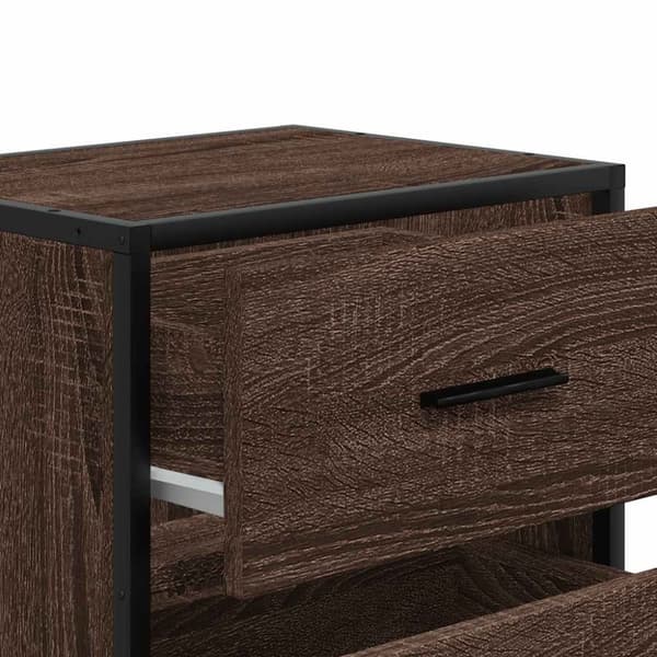 vidaXL væghængt sengebord 40x31x39,5 cm brun egetræsfarve