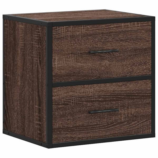 vidaXL væghængt sengebord 40x31x39,5 cm brun egetræsfarve