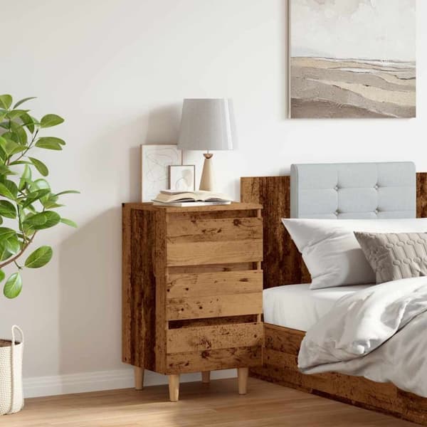 vidaXL Nattbord gammelt tre 40x35x69 cm konstruert tre