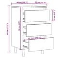 Miniatyrbilde 11 av 11: vidaXL Nattbord gammelt tre 40x35x69 cm konstruert tre