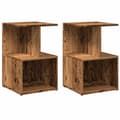 Miniatyrbilde 1 av 11: vidaXL Nattbord 2 stk gammelt tre 35x35x55 cm konstruert tre