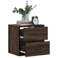 Miniatyrbilde 5 av 11: vidaXL Veggmontert nattbord brun eik 40x31x39,5 cm