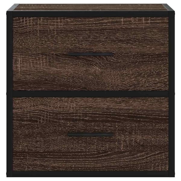 vidaXL Veggmontert nattbord brun eik 40x31x39,5 cm