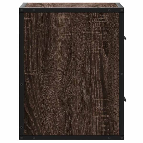 vidaXL Veggmontert nattbord brun eik 40x31x39,5 cm