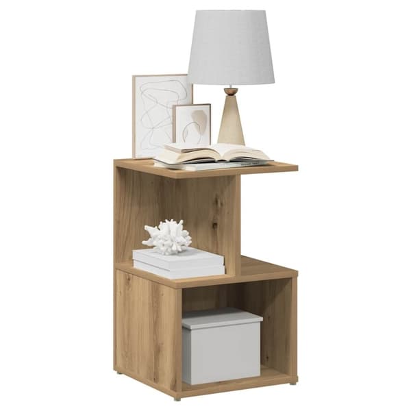 vidaXL Nattbord 2 stk artisan eik 35x35x55 cm konstruert tre