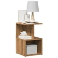 Miniatyrbilde 2 av 11: vidaXL Nattbord 2 stk artisan eik 35x35x55 cm konstruert tre