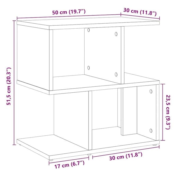 vidaXL Nattbord gammelt tre 50x30x51,5 cm konstruert tre