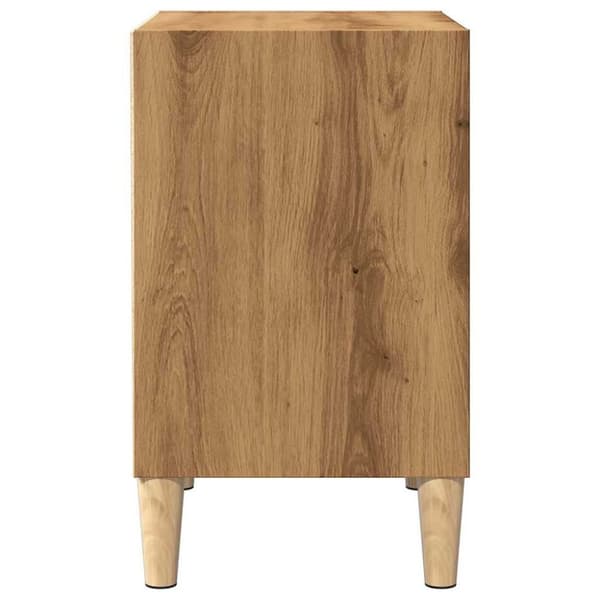vidaXL sengebord 40x30x50 cm konstrueret træ egetræsfarve