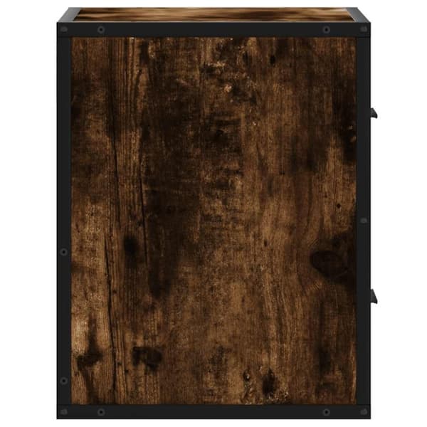 vidaXL væghængt sengebord 40x31x39,5 cm røget egetræsfarve
