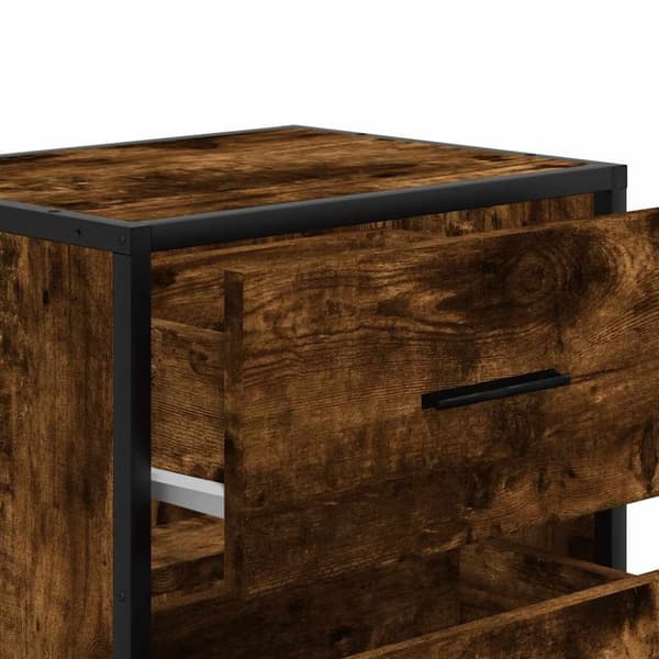vidaXL væghængt sengebord 40x31x39,5 cm røget egetræsfarve