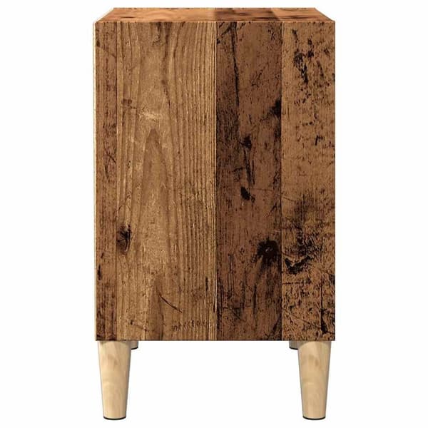 vidaXL sengebord 40x30x50 cm konstrueret træ antikt træ