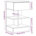 Miniatyrbilde 11 av 11: vidaXL Nattbord 2 stk artisan eik 40x35x65 cm konstruert tre