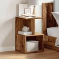 Miniatyrbilde 5 av 11: vidaXL Nattbord gammelt tre 35x35x55 cm konstruert tre
