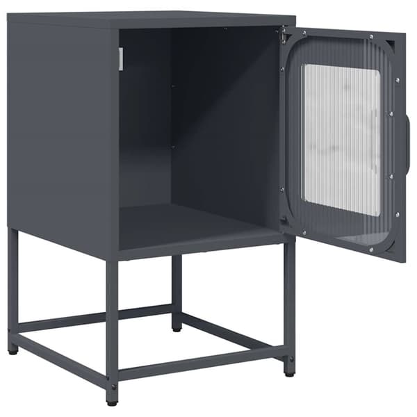 vidaXL sengebord 36x39x60,5 cm koldvalset stål antracitgrå
