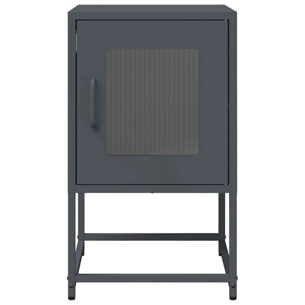 vidaXL sengebord 36x39x60,5 cm koldvalset stål antracitgrå