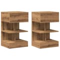 Pikkukuva 3 / 11: vidaXL Yöpöytäkaapit 2 kpl Artisan Oak 40x35x65 cm Engineered Wood