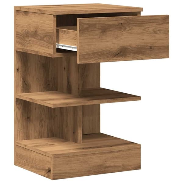 vidaXL Yöpöytäkaapit 2 kpl Artisan Oak 40x35x65 cm Engineered Wood