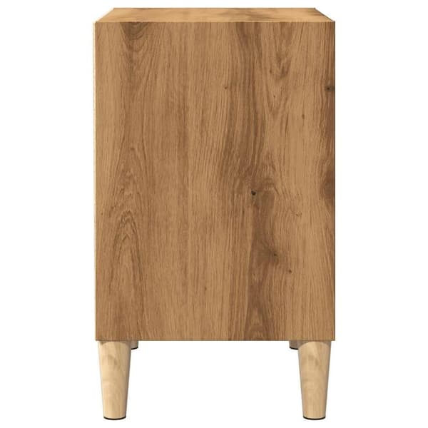 vidaXL sengeborde 2 stk. 40x30x50 cm konstrueret træ egetræ