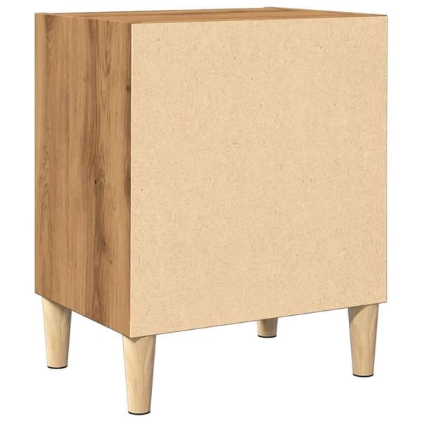 vidaXL sengeborde 2 stk. 40x30x50 cm konstrueret træ egetræ