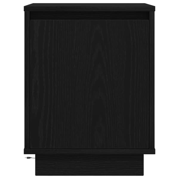 vidaXL Yöpöytäkaapit LED-valoilla 2 kpl Musta 38x34x50 cm