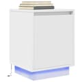 Pikkukuva 7 / 11: vidaXL Yöpöytäkaapit LED-valoilla 2 kpl Valkoinen 38x34x50 cm