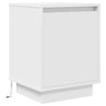 Pikkukuva 8 / 11: vidaXL Yöpöytäkaapit LED-valoilla 2 kpl Valkoinen 38x34x50 cm