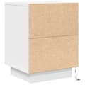 Pikkukuva 11 / 11: vidaXL Yöpöytäkaapit LED-valoilla 2 kpl Valkoinen 38x34x50 cm