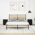 Miniatyrbilde 6 av 11: vidaXL Nattskap med LED-lys 2 stk svart 38x34x50 cm