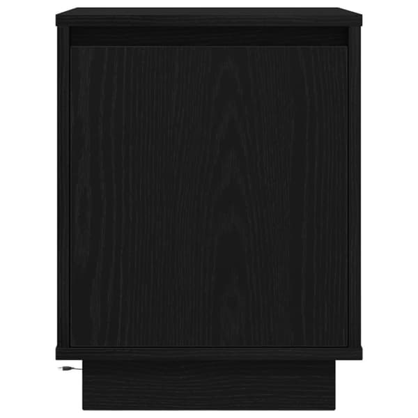 vidaXL Nattskap med LED-lys 2 stk svart 38x34x50 cm