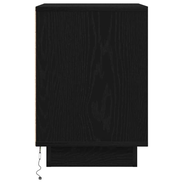 vidaXL Nattskap med LED-lys 2 stk svart 38x34x50 cm