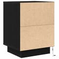 Miniatyrbilde 11 av 11: vidaXL Nattskap med LED-lys 2 stk svart 38x34x50 cm